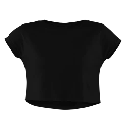 The Banyan Tee Crop Top - Black Graphic Junkies