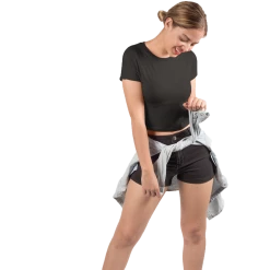 The Banyan Tee Crop Top - Black Graphic Junkies