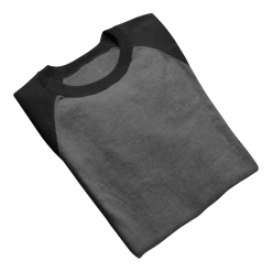 The Banyan Tee Graphic Junkies Raglan Sleeve T-shirt - Black & Charcoal