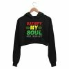 The Banyan Tee Bob Marley Crop Hoodie - Satisfy My Soul Crop Hoodies