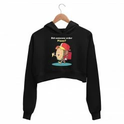 The Banyan Tee Printed Crop Hoodie - Burger Boy Crop Hoodies