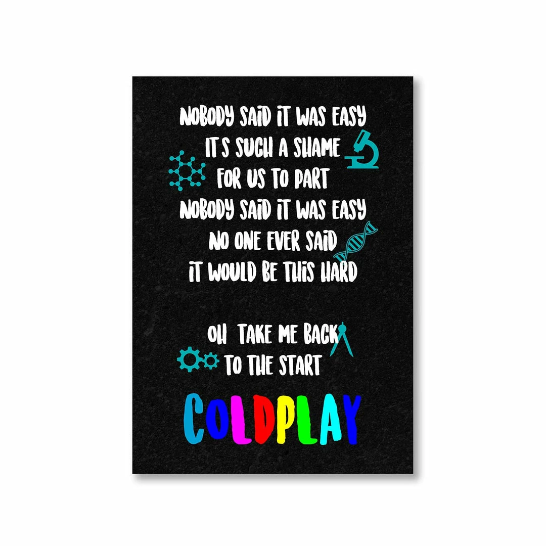 The Banyan Tee Coldplay Poster - The Scientist Posters 1 The Banyan Tee Coldplay Poster - The Scientist Posters