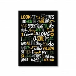 The Banyan Tee Posters Coldplay Poster - Yellow