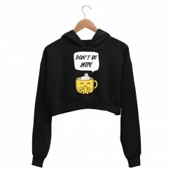 The Banyan Tee Printed Crop Hoodie - Don't Be Latte