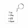 The Banyan Tee Keychains Keychain - Eat Sleep Repeat