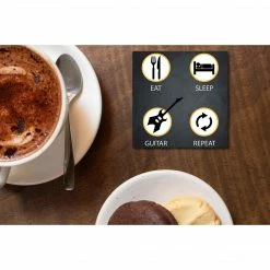 The Banyan Tee Coaster - Eat, Sleep, Guitar, Repeat Coasters