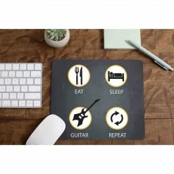 The Banyan Tee Mouse Pad - Eat, Sleep, Guitar, Repeat