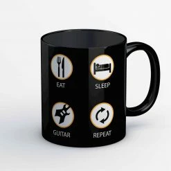 The Banyan Tee Mugs Coffee Mug - Eat, Sleep, Guitar, Repeat