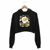 The Banyan Tee Printed Crop Hoodie - Egg Cartoon Crop Hoodies