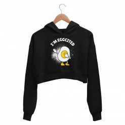 The Banyan Tee Printed Crop Hoodie - Eggcited