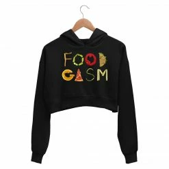 The Banyan Tee Printed Crop Hoodie - Foodgasm Crop Hoodies