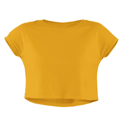The Banyan Tee Graphic Junkies Crop Top - Golden Yellow