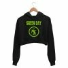 The Banyan Tee Green Day Crop Hoodie