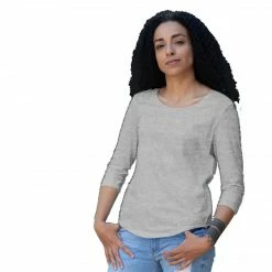 The Banyan Tee Graphic Junkies 3/4th Sleeves Top - Grey Melange 3 The Banyan Tee Graphic Junkies 3/4th Sleeves Top - Grey Melange