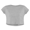 The Banyan Tee Crop Top - Grey Melange Graphic Junkies
