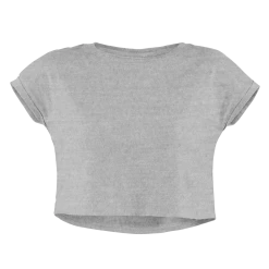 The Banyan Tee Crop Top - Grey Melange Graphic Junkies