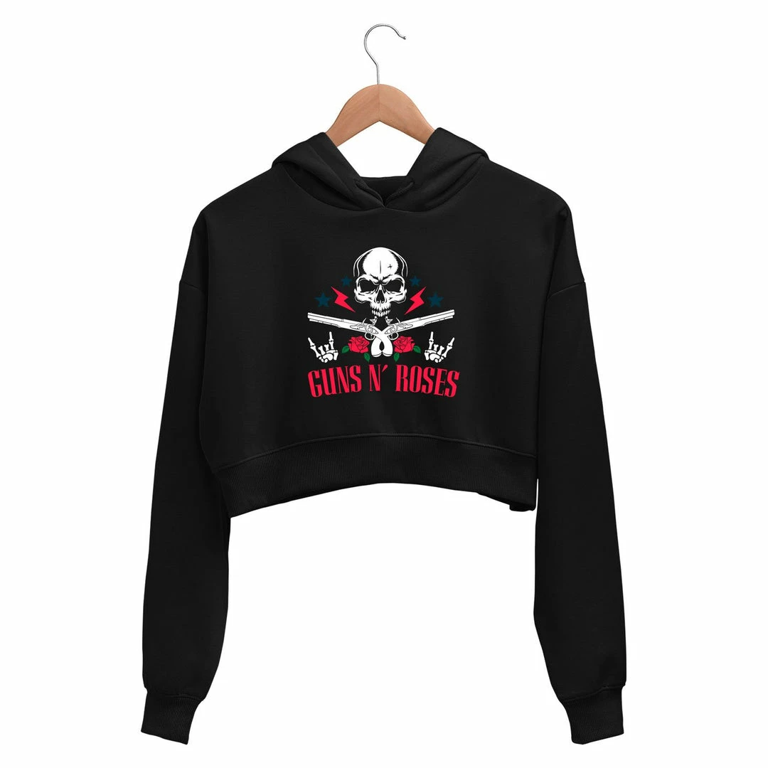 The Banyan Tee Guns N' Roses Crop Hoodie 1 The Banyan Tee Guns N' Roses Crop Hoodie