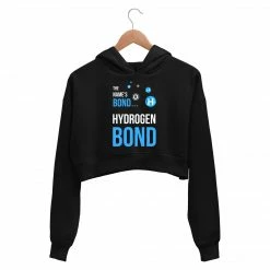 The Banyan Tee Printed Crop Hoodie - Hydrogen Bond Crop Hoodies