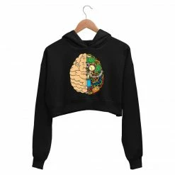 The Banyan Tee Crop Hoodies Printed Crop Hoodie - In The Brain