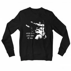 The Banyan Tee Jimi Hendrix Sweatshirt - Music Is A Safe Kind Of High