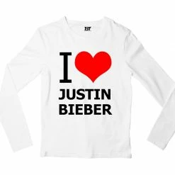 The Banyan Tee Justin Bieber Full Sleeves T-shirt - I Love Justin
