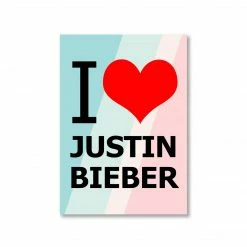 The Banyan Tee Posters Justin Bieber Poster - I Love Justin
