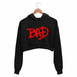 The Banyan Tee Crop Hoodies Michael Jackson Crop Hoodie - Bad