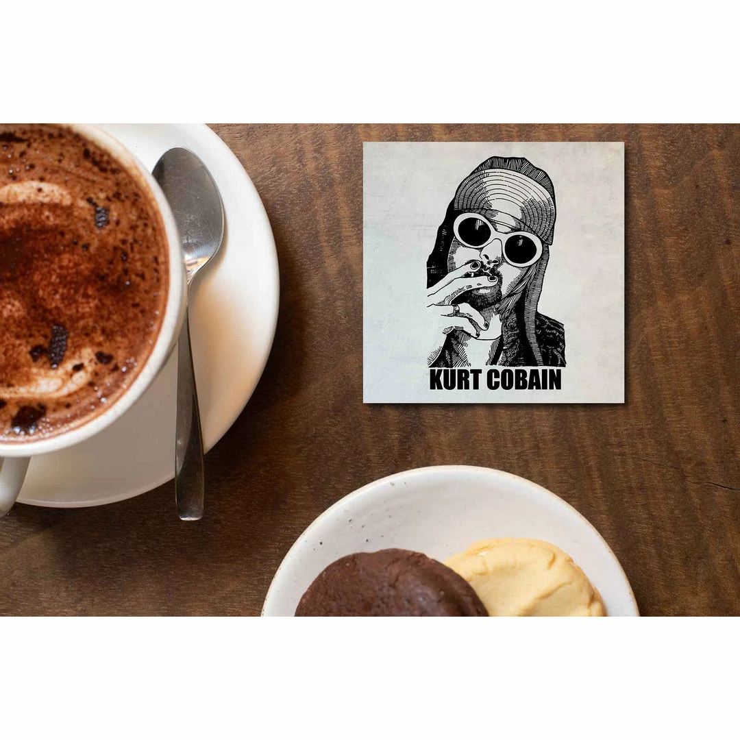 The Banyan Tee Nirvana Coaster - Kurt Cobain Coasters 1 The Banyan Tee Nirvana Coaster - Kurt Cobain Coasters
