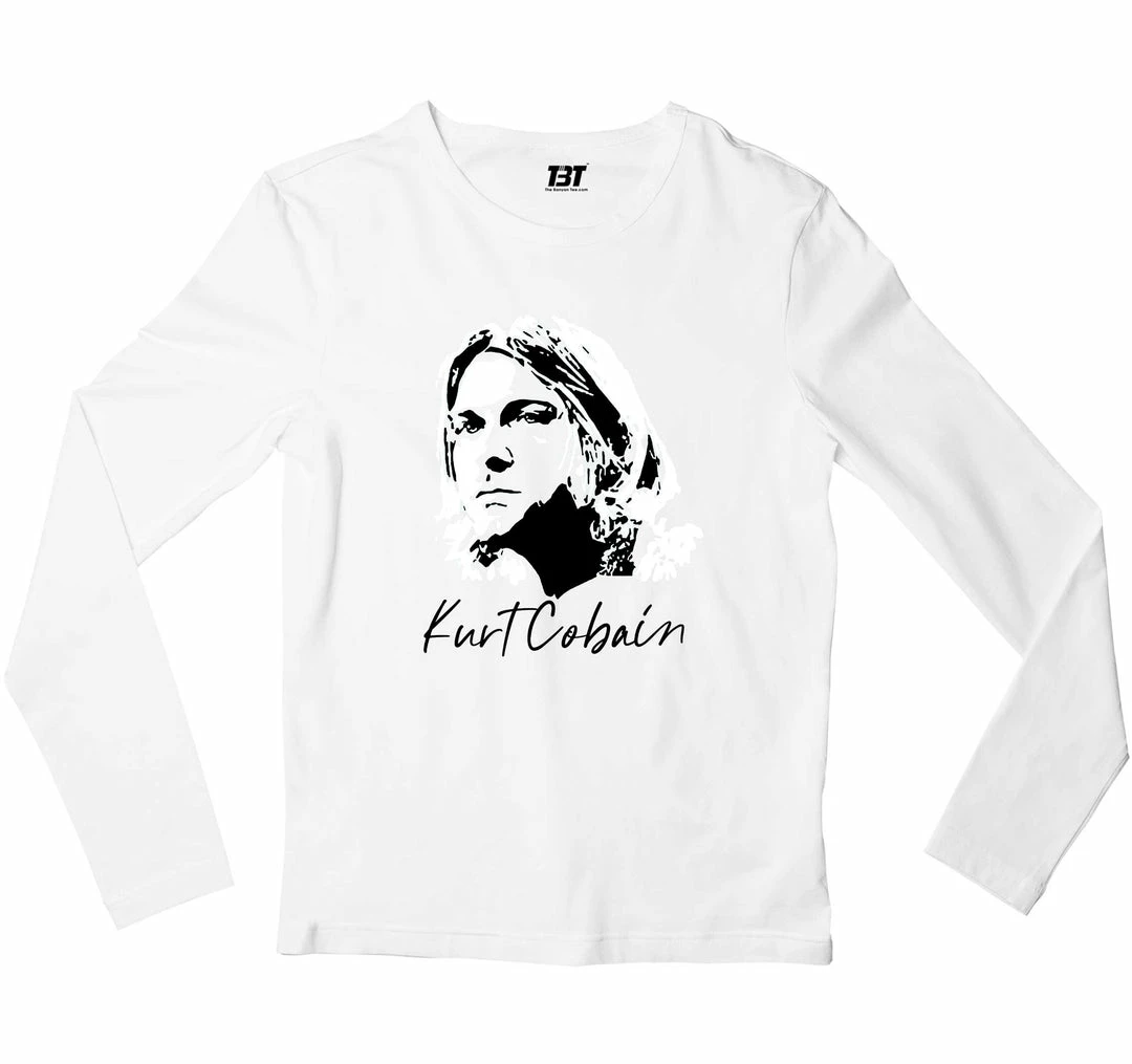 The Banyan Tee Nirvana Full Sleeves T-shirt - Kurt Cobain 1 The Banyan Tee Nirvana Full Sleeves T-shirt - Kurt Cobain