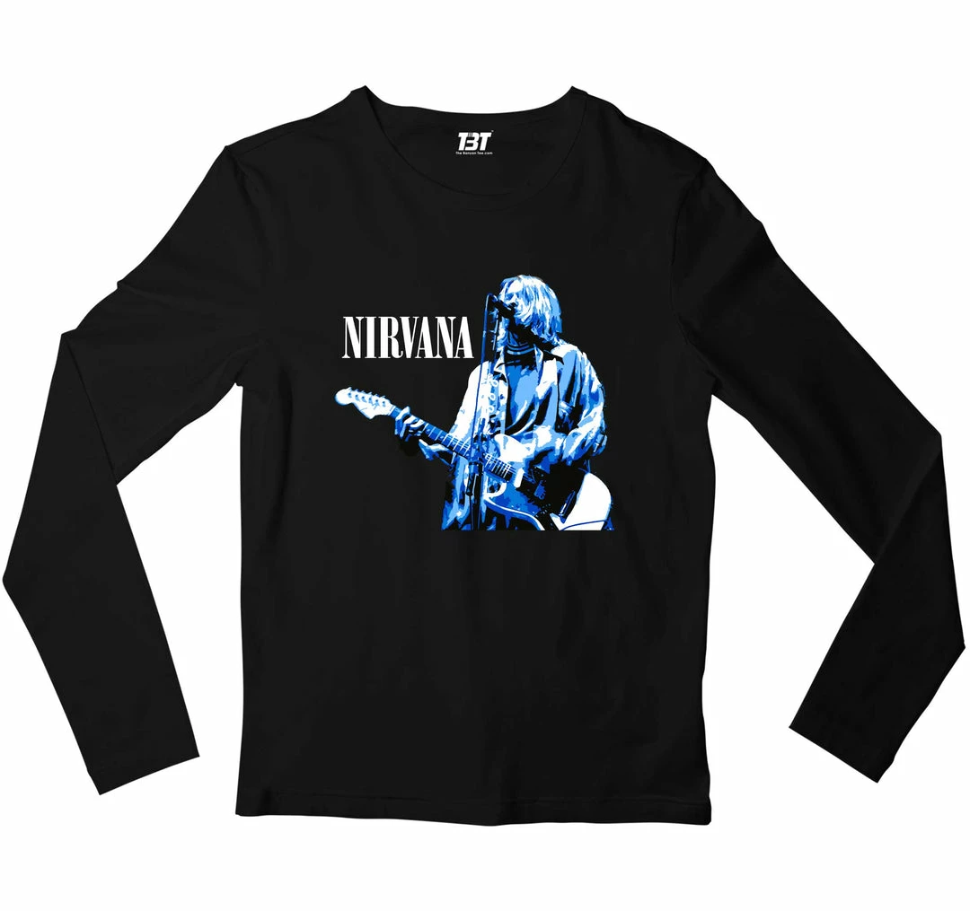 The Banyan Tee Nirvana Full Sleeves T-shirt - Kurt Cobain 1 The Banyan Tee Nirvana Full Sleeves T-shirt - Kurt Cobain