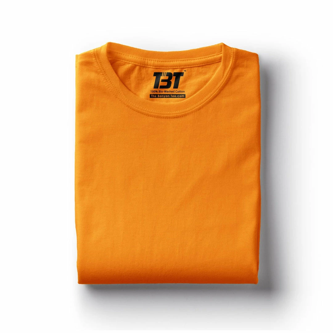 The Banyan Tee Plain T-shirt - Orange Graphic Junkies 1 The Banyan Tee Plain T-shirt - Orange Graphic Junkies