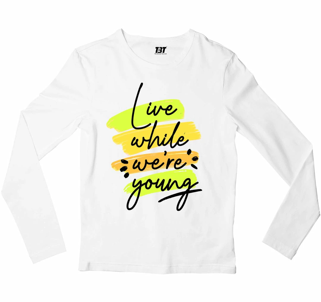 The Banyan Tee One Direction Full Sleeves T-shirt - Live While We're Young 1 The Banyan Tee One Direction Full Sleeves T-shirt - Live While We're Young