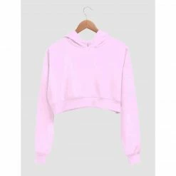 The Banyan Tee Crop Hoodie - Pink Graphic Junkies