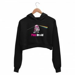 The Banyan Tee Crop Hoodie - Pink Droid