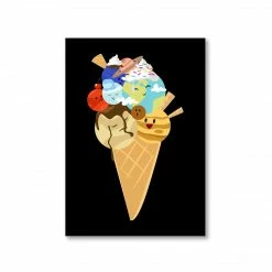 The Banyan Tee Poster - Ice Cream - Planets