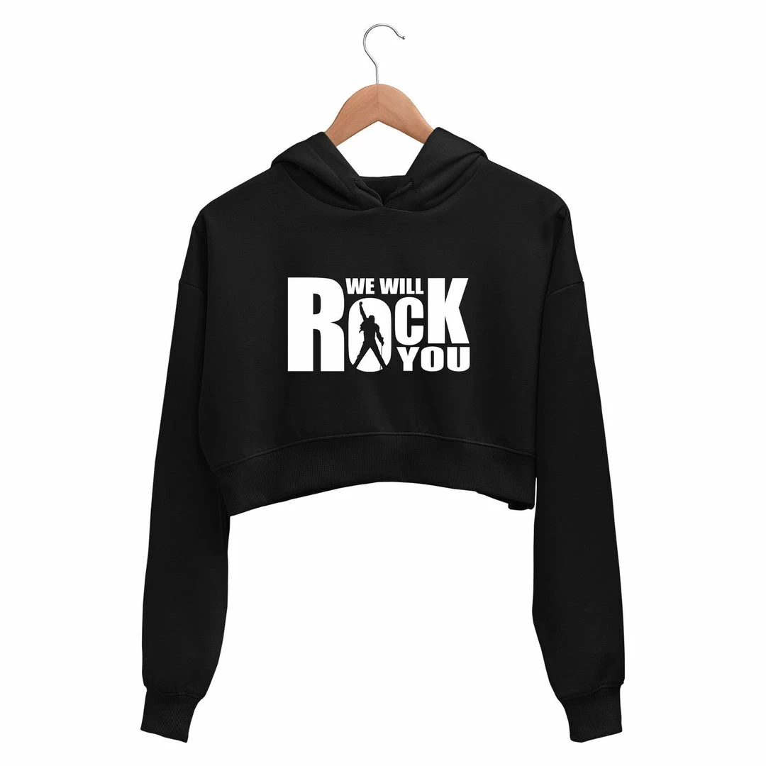 The Banyan Tee Queen Crop Hoodie - We Will Rock You 1 The Banyan Tee Queen Crop Hoodie - We Will Rock You