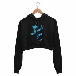 The Banyan Tee Crop Hoodies Queen Crop Hoodie - We Will Rock You