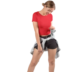 The Banyan Tee Crop Top - Red