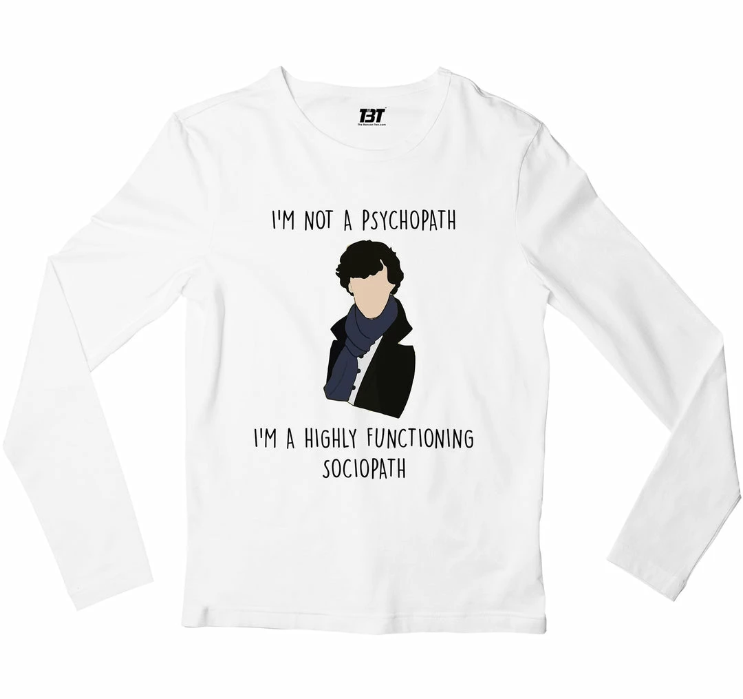 The Banyan Tee Sherlock Full Sleeves T-shirt - Sociopath 1 The Banyan Tee Sherlock Full Sleeves T-shirt - Sociopath
