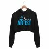 The Banyan Tee Printed Crop Hoodie - Soul Of An Artist