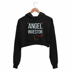 The Banyan Tee Printed Crop Hoodie - Angel Investor Crop Hoodies