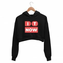 The Banyan Tee Printed Crop Hoodie - Do It Now Crop Hoodies