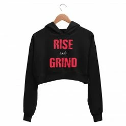 The Banyan Tee Printed Crop Hoodie - Rise & Grind