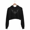 The Banyan Tee Superheroes Crop Hoodie - Grungy Bat