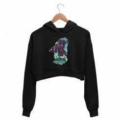 The Banyan Tee Crop Hoodies Superheroes Crop Hoodie - Black Panther