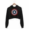 The Banyan Tee Superheroes Crop Hoodie - Captain America