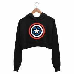 The Banyan Tee Superheroes Crop Hoodie - Captain America