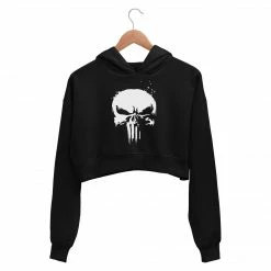 The Banyan Tee Superheroes Crop Hoodie - Punisher
