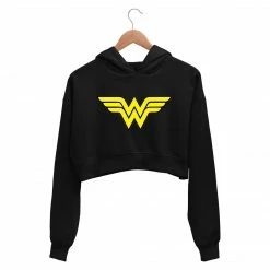 The Banyan Tee Crop Hoodies Superheroes Crop Hoodie - Wonder Woman