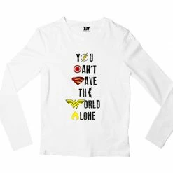 The Banyan Tee Superheroes Full Sleeves T-shirt - You Can't Save The World Alone